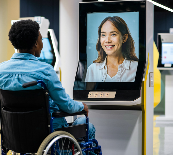 Accessible self-service kiosks