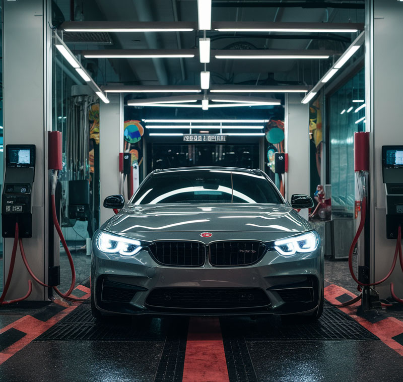 self service car wash kiosk machine