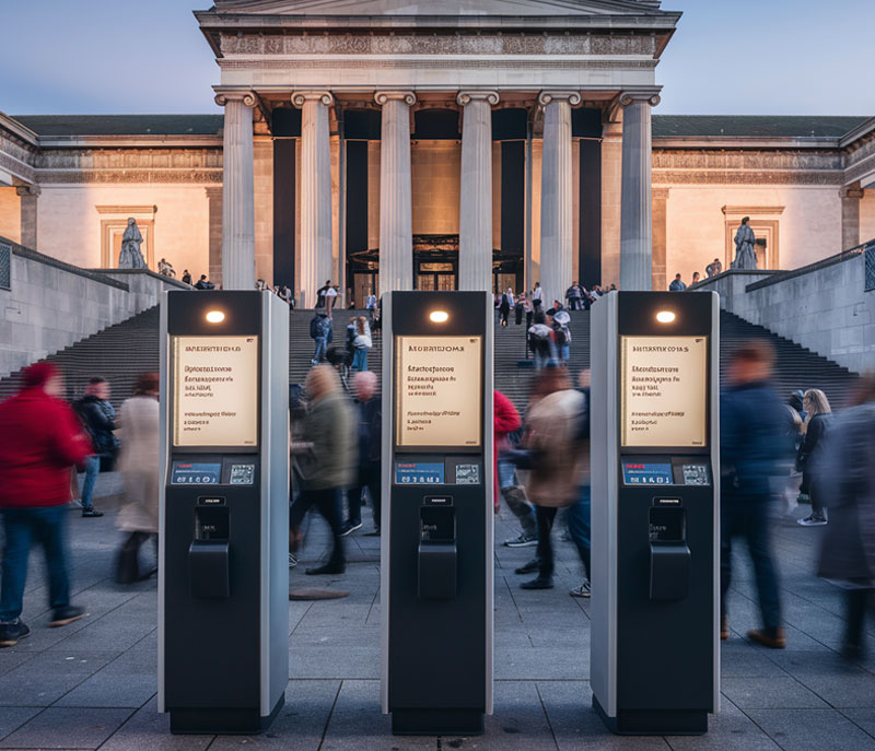 self service kiosk for museum