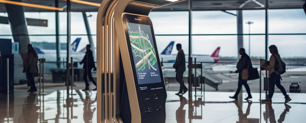 way finding kiosk in airport