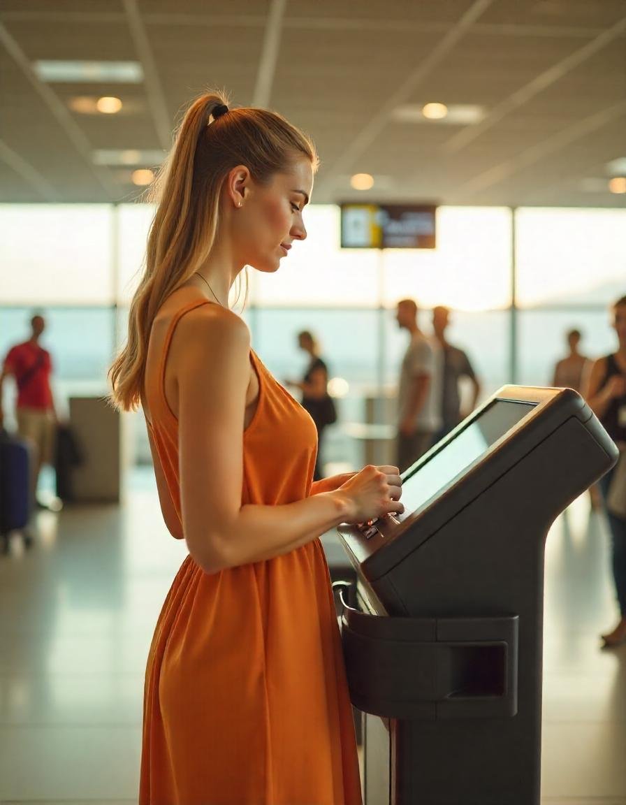 airport check-in self-service kiosk
