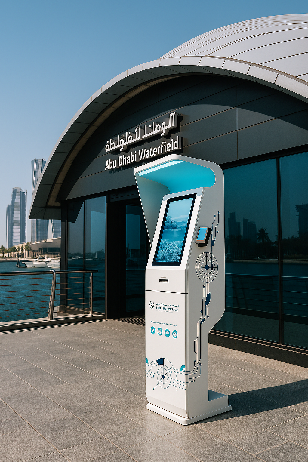 abu dhabi port ticketing kiosk machine