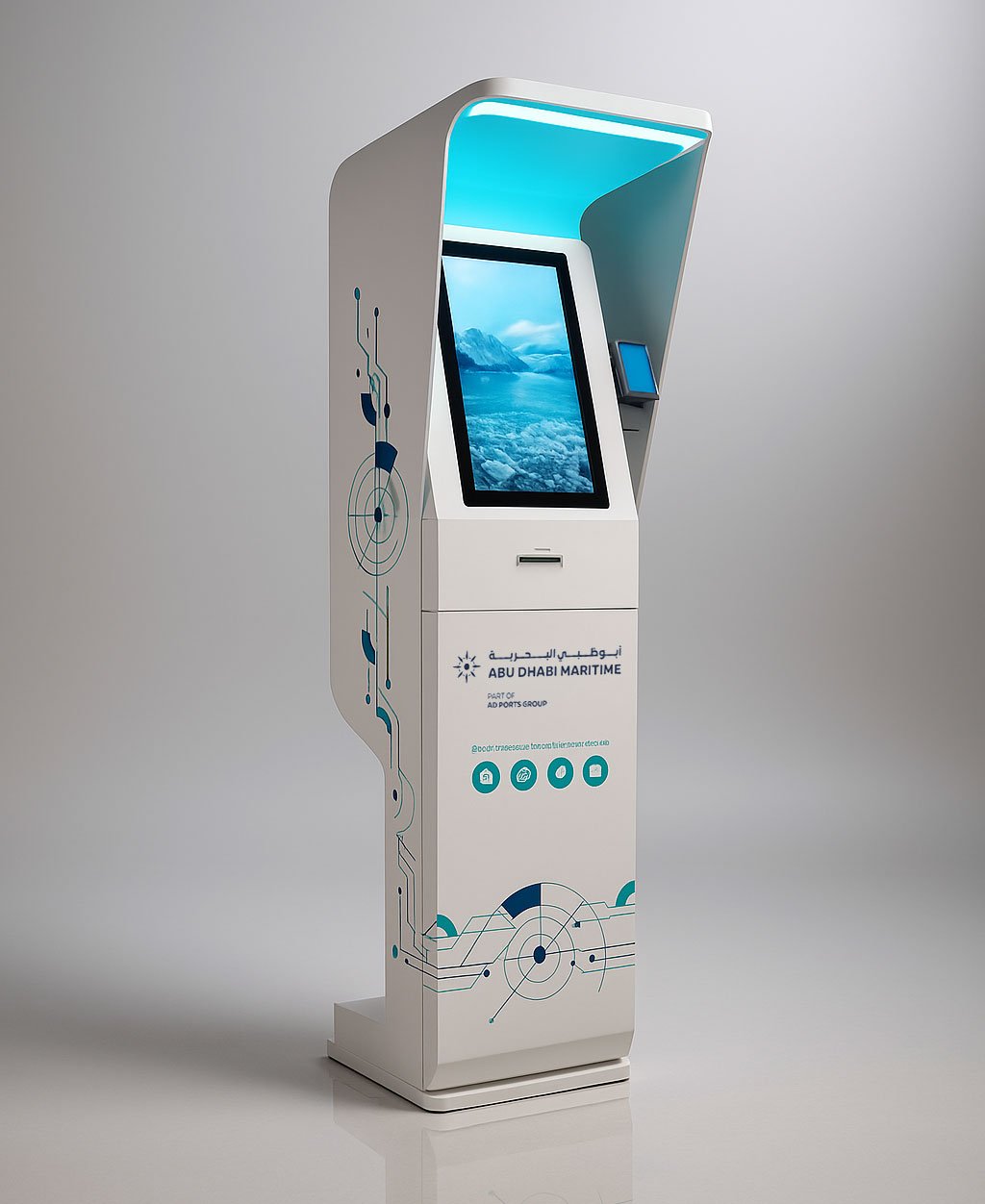 abu dhabi port ticketing kiosk machine