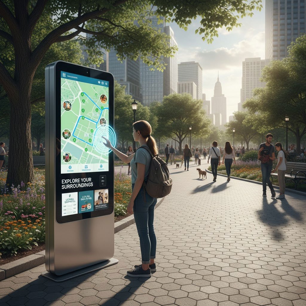 Wayfinding digital screens