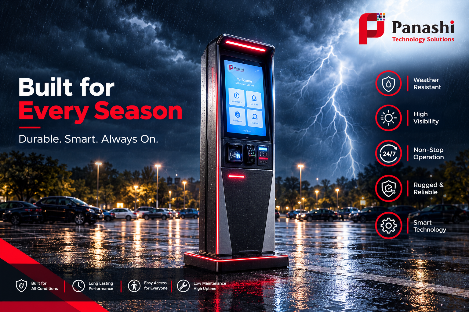 Can Outdoor Kiosk Machines withstand Lightning?
