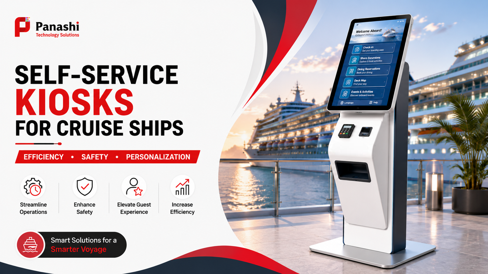 Self-service Kiosks for Cruise Ships: Efficiency, Safety and Personalization