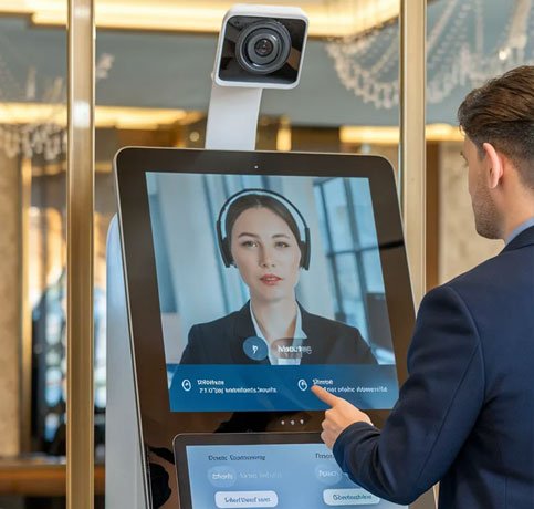 video call kiosk for hr