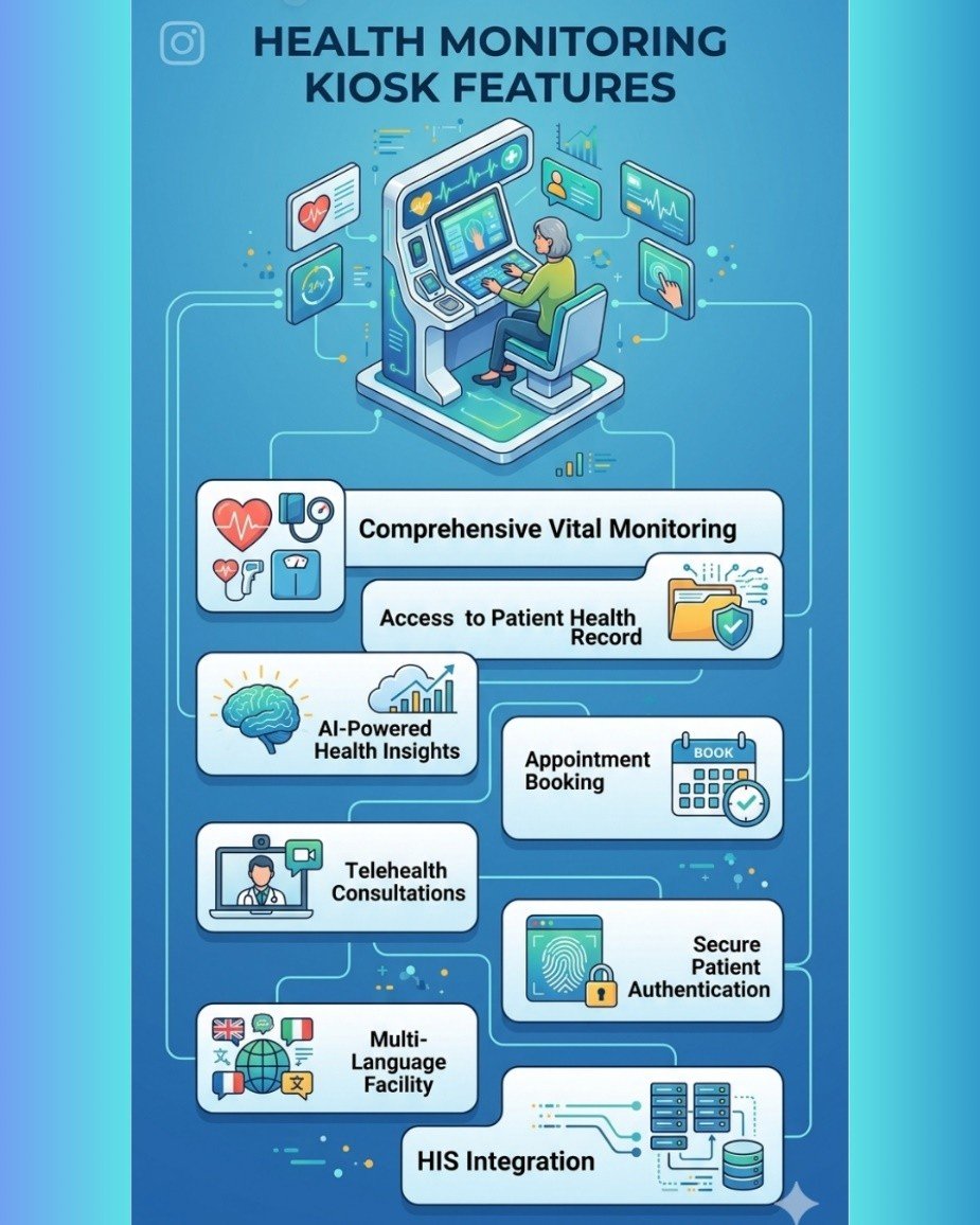 health monitoring kiosk features