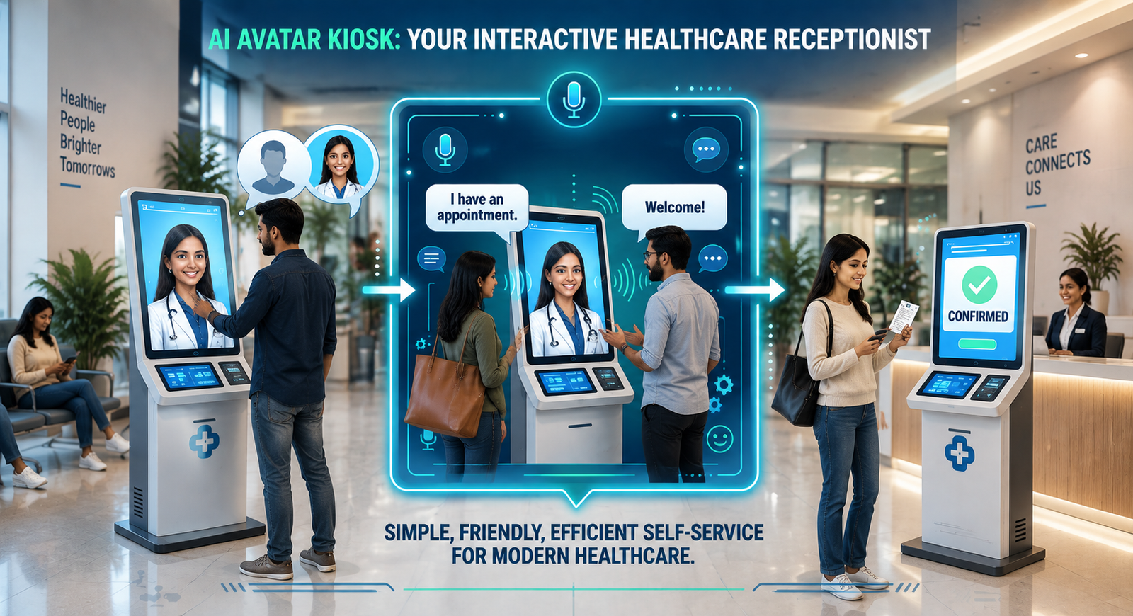 What is an AI Avatar kiosk for healthcare