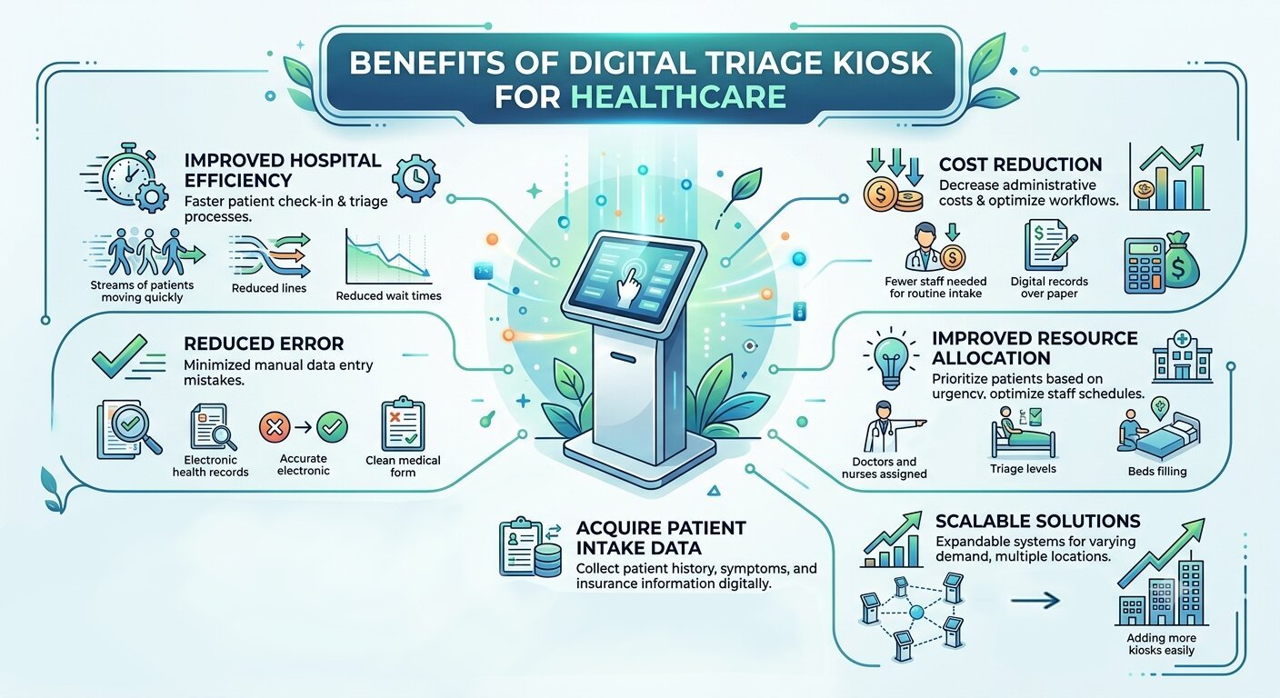 Benefits of digital triage kiosk for healthcare