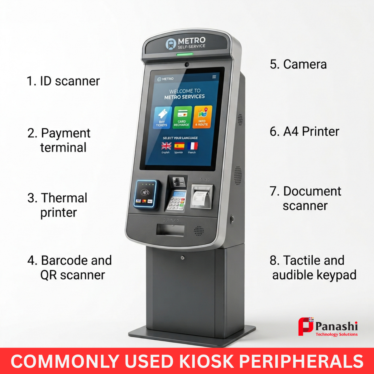commonly used kiosk peripherals