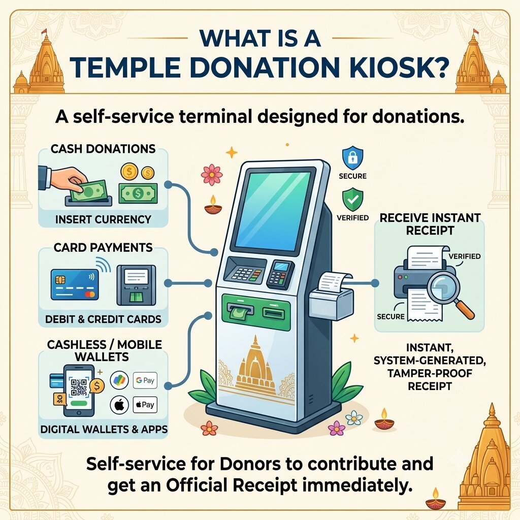 What is a Temple Donation Kiosk?